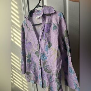 Harve Benard Lavender Floral Cape Jacket